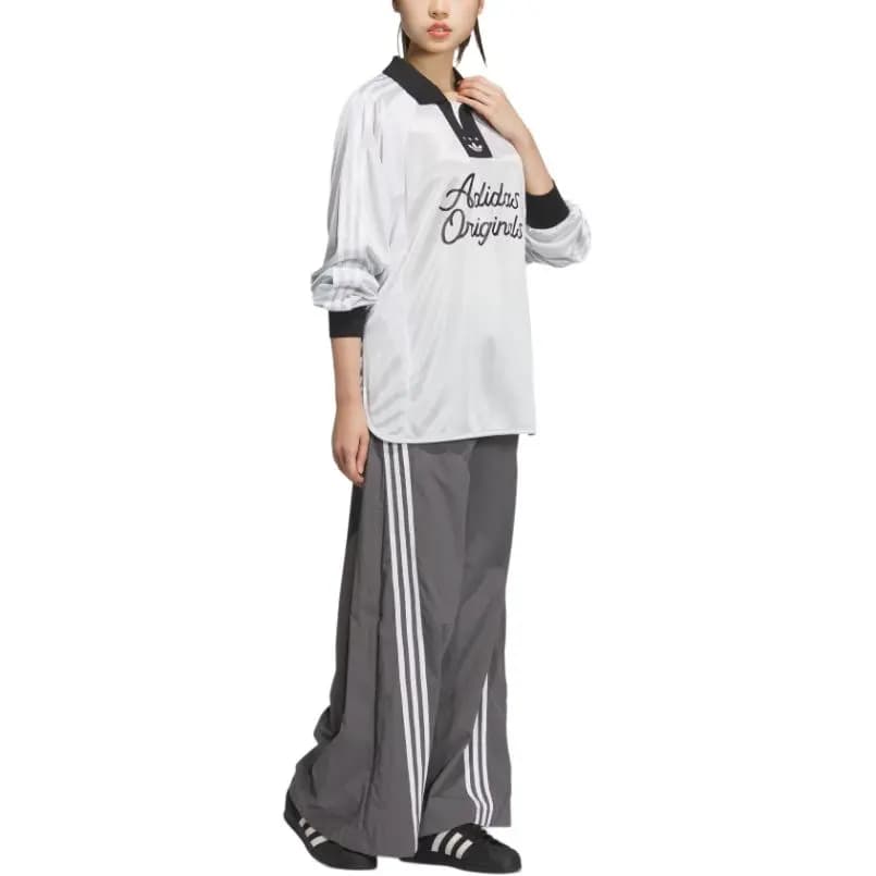 Adidas Originals Polo Köynək Qadın Tünd Gümüşü 4