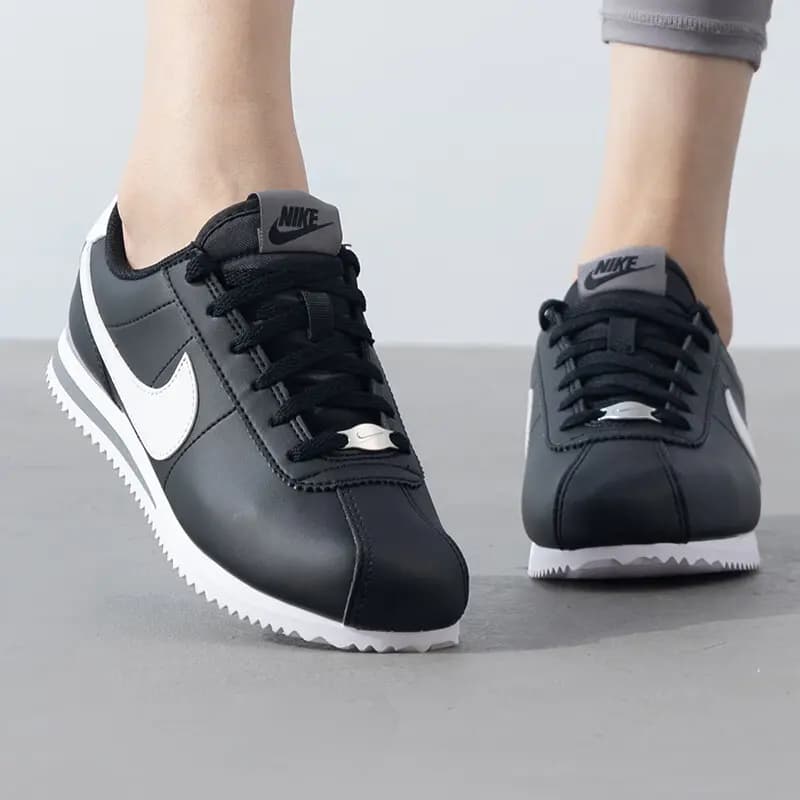 Nike Cortez Uşaq İdman Ayaqqabısı Qara/Ağ 2