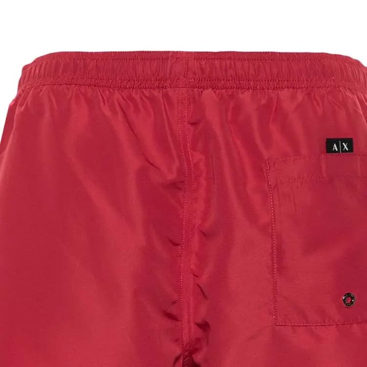 ARMANI EXCHANGE AE Logo Kişi Üzgüçü Şortu Tünd Qırmızı 5