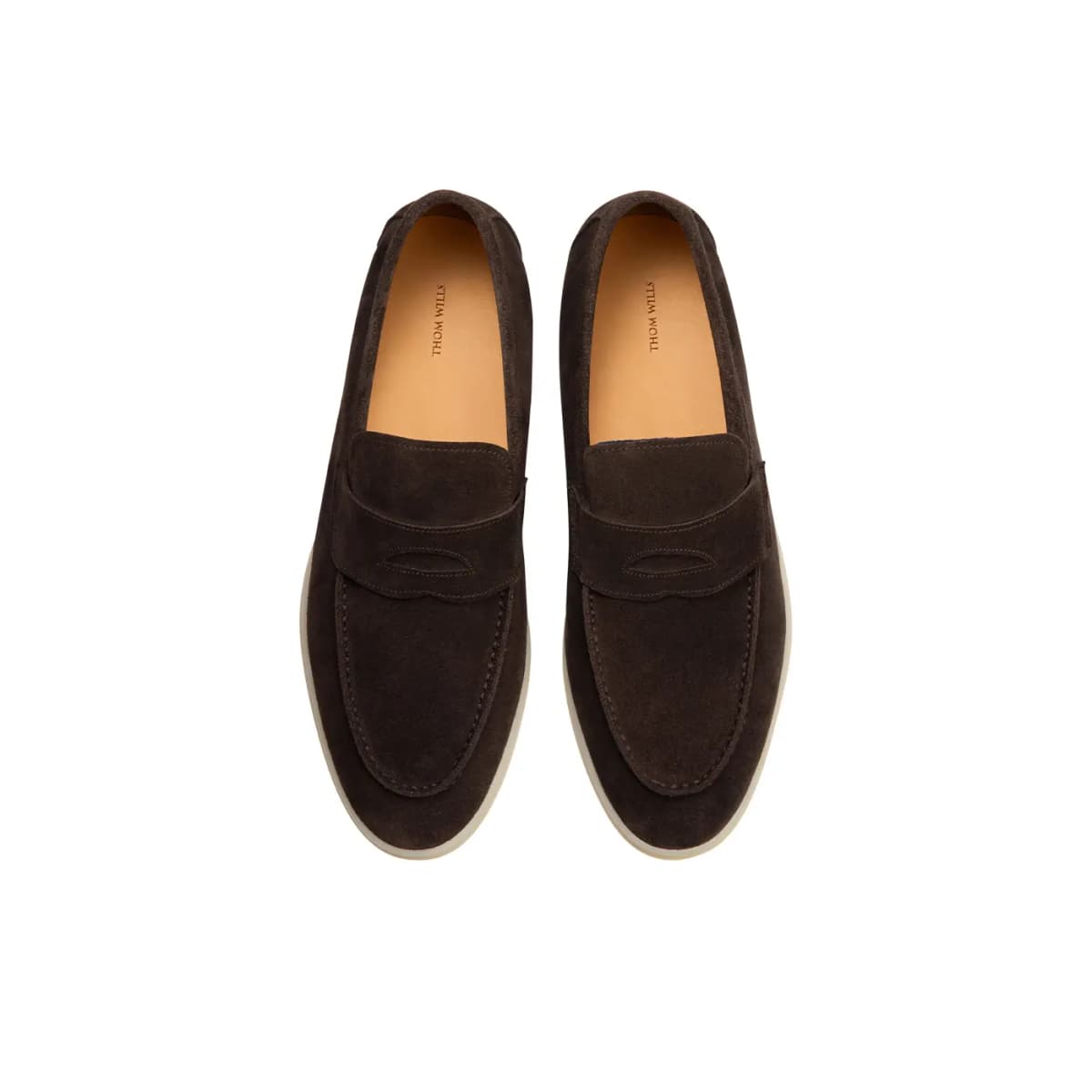 THOM WILLS British Style Velvet Loafers Casual Shoes Men's 26