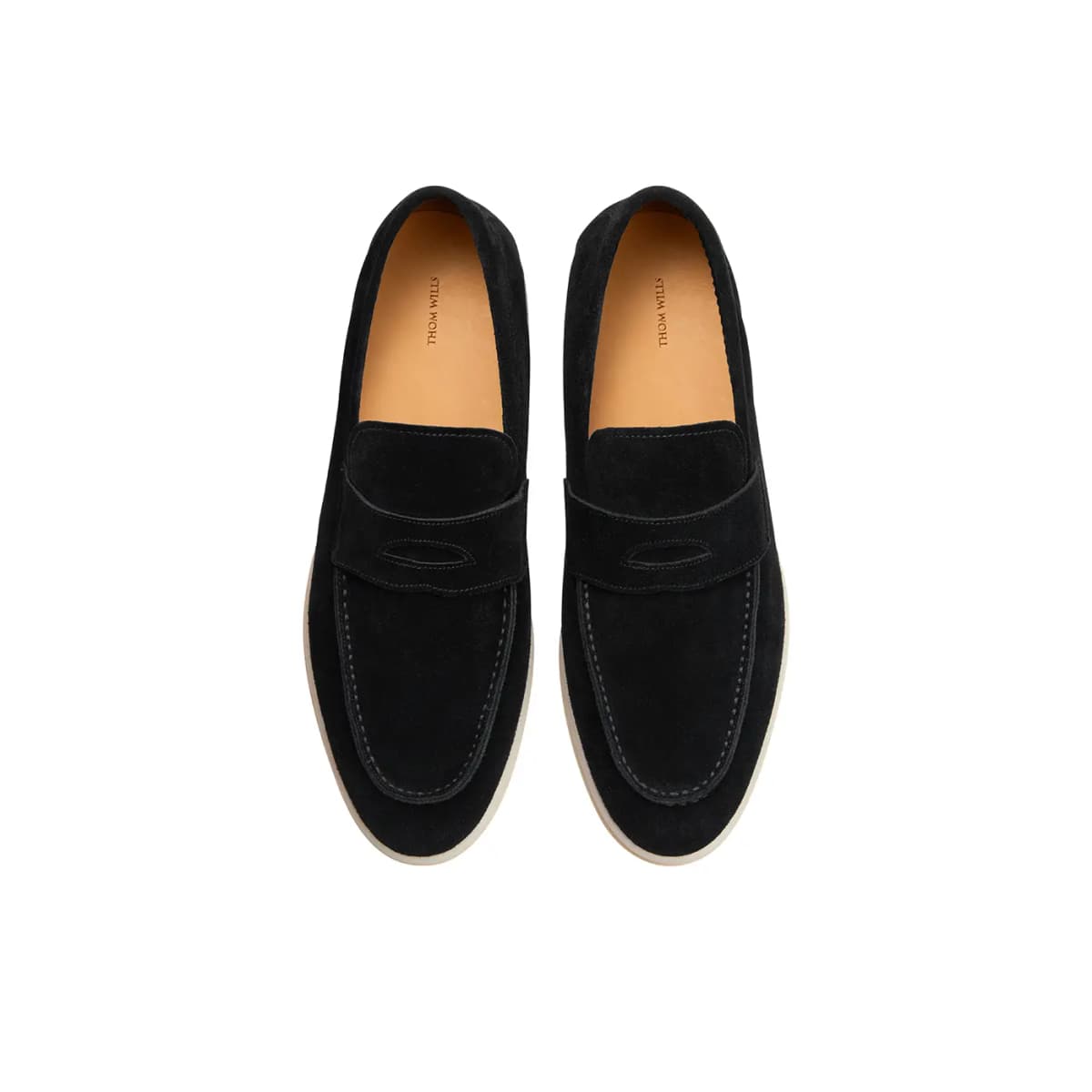 THOM WILLS British Style Velvet Loafers Casual Shoes Men's 19