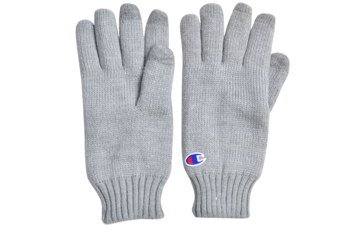 Champion Knit Gloves Unisex Light Gray
