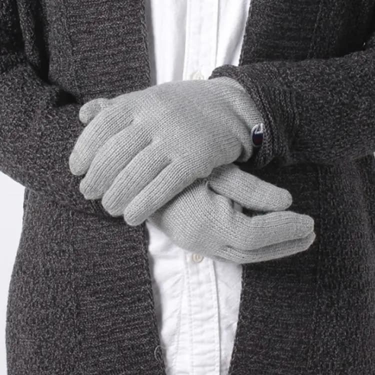 Champion Knit Gloves Unisex Light Gray 2