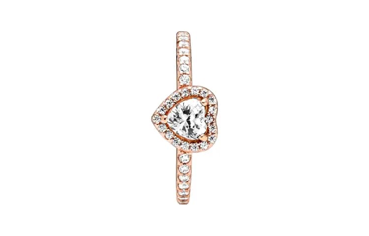 Pandora Sparkling Elegant Heart Üzük Qadın Rose Gold 3