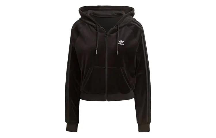 adidas Originals Trefoil Crop Fz Qadın İdman Pencəyi Qara