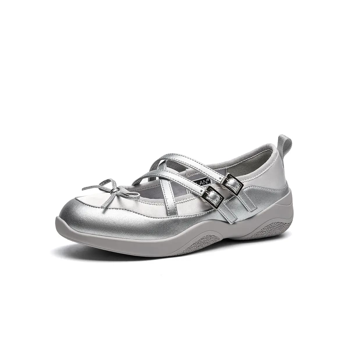 EBLAN Platform Mary Jane Shoes Women's Silver 2