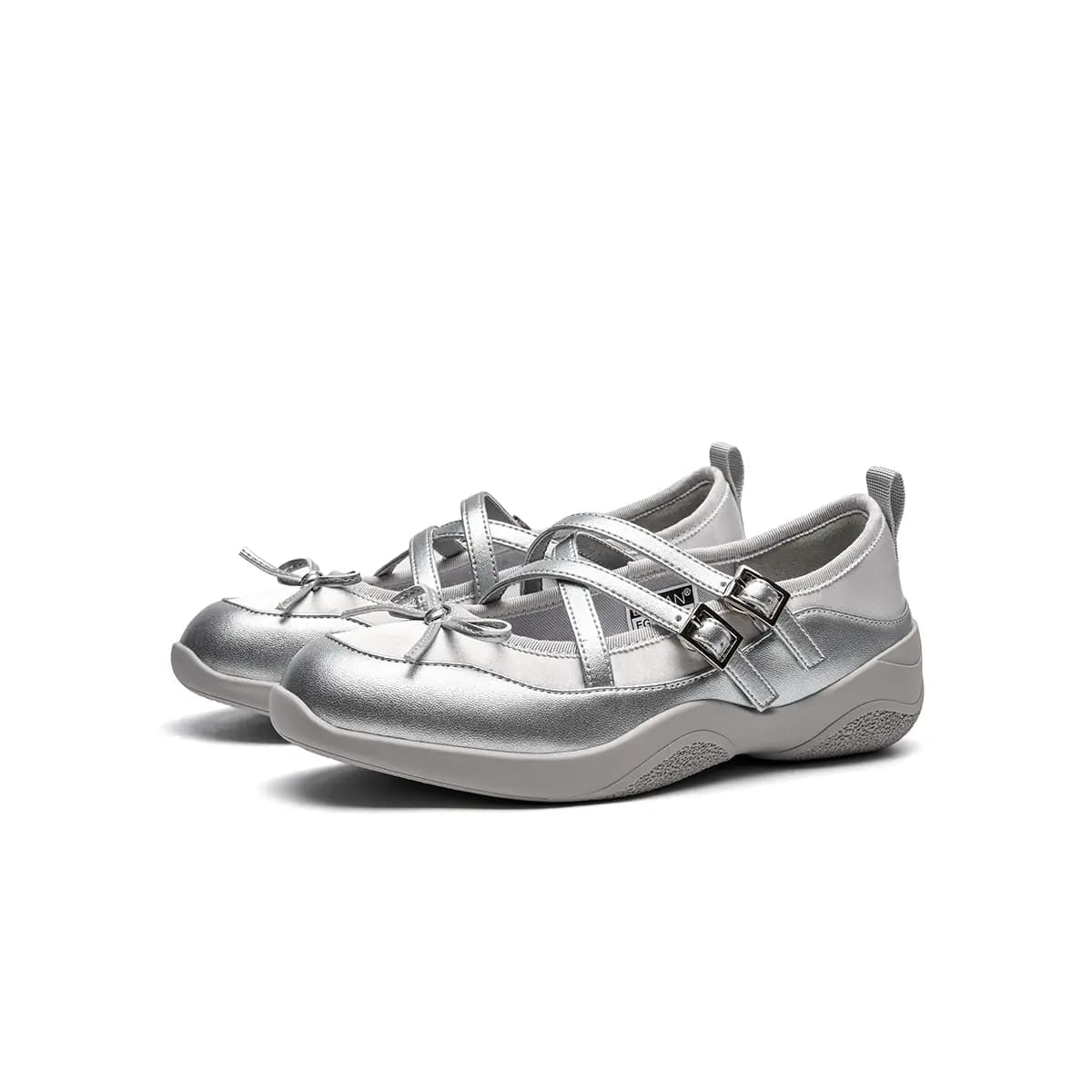 EBLAN Platform Mary Jane Shoes Women's Silver 3