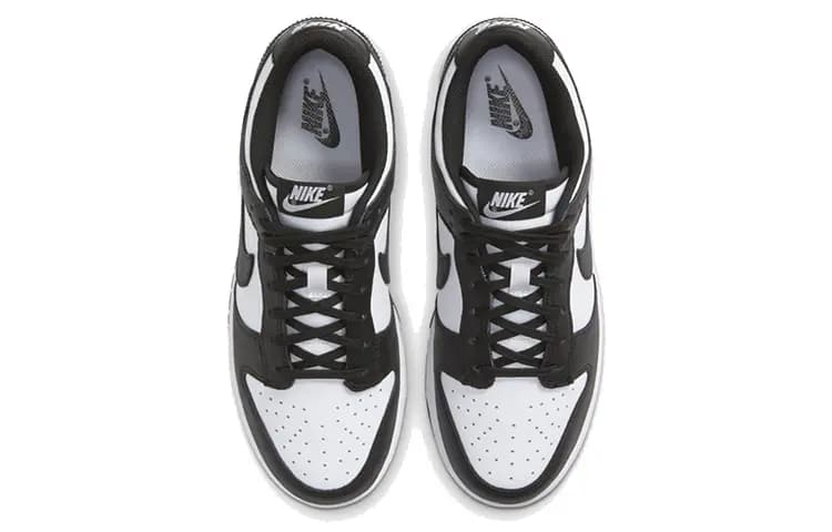 Nike Dunk Low Retro Qadın İdman Ayaqqabısı Ağ/Qara 4
