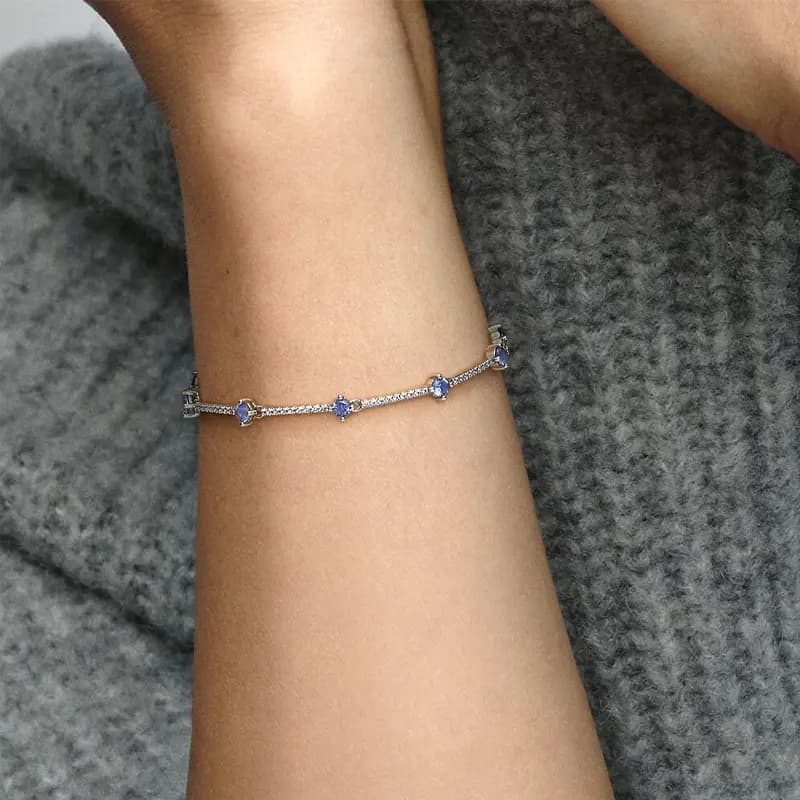 Pandora Sparkling Pavé Bars Bilərzik Gümüş 12