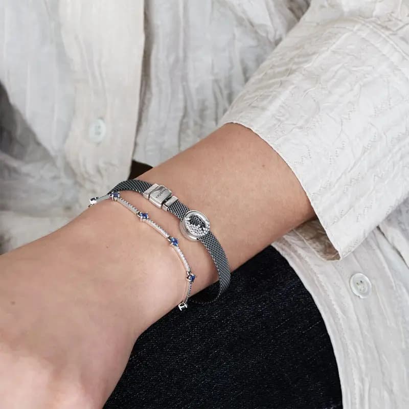 Pandora Sparkling Pavé Bars Bilərzik Gümüş 13