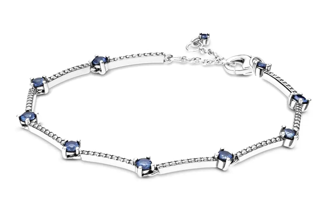 Pandora Sparkling Pavé Bars Bilərzik Gümüş 4