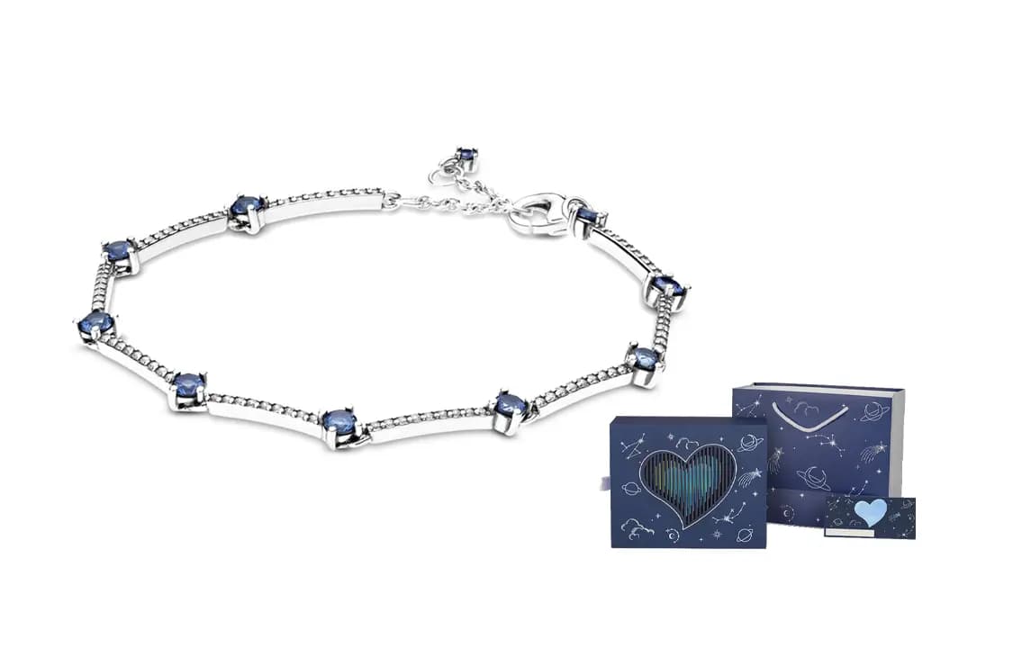 Pandora Sparkling Pavé Bars Bilərzik Gümüş 10