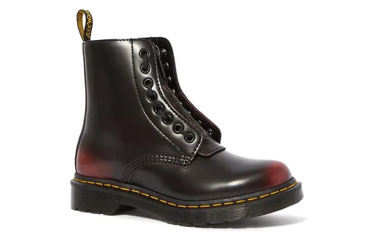 Dr. Martens 1460 Pascal Front Zip Qadın Çəkməsi Albalı Qırmızısı 3