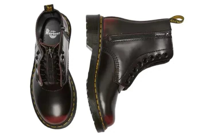 Dr. Martens 1460 Pascal Front Zip Qadın Çəkməsi Albalı Qırmızısı 4