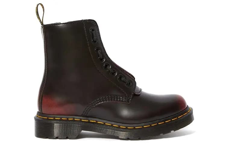 Dr. Martens 1460 Pascal Front Zip Qadın Çəkməsi Albalı Qırmızısı 2