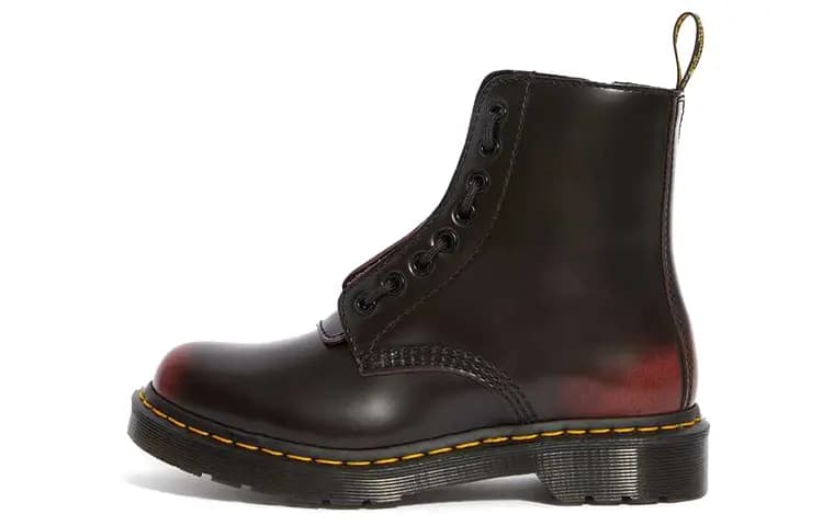 Dr. Martens 1460 Pascal Front Zip Qadın Çəkməsi Albalı Qırmızısı