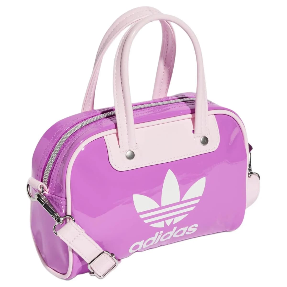 Adidas Originals Adicolor Mini Bowling Çanta Bənövşəyi/Ağ 2