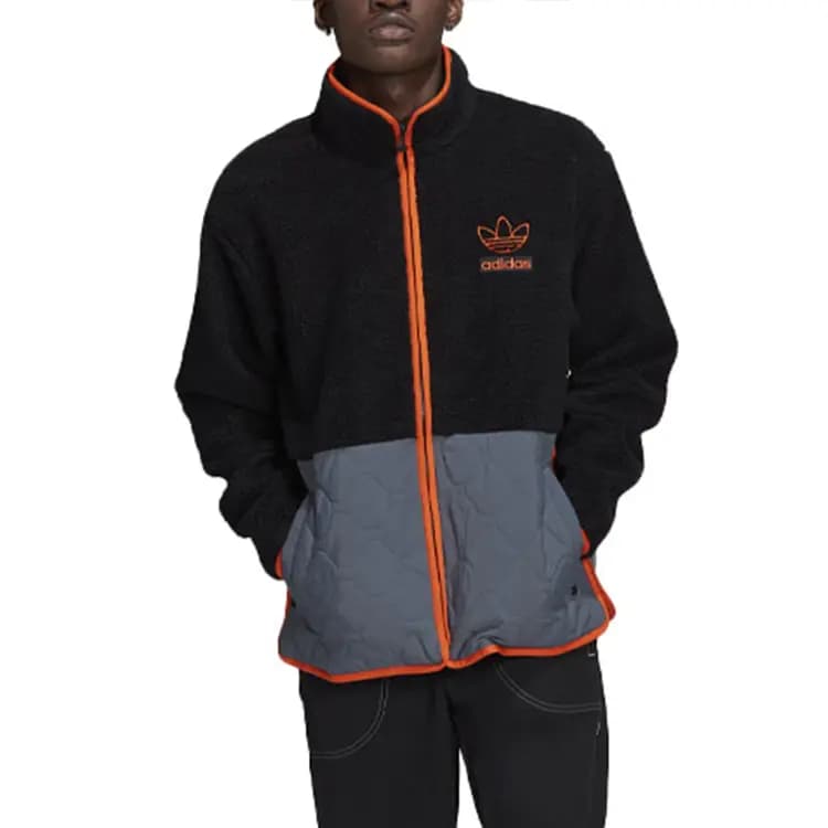 Adidas Originals Big Trfl Sherpa Velvet Jackets Men Black 4