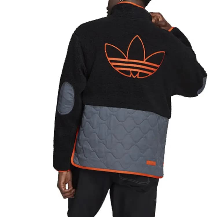 Adidas Originals Big Trfl Sherpa Velvet Jackets Men Black 3