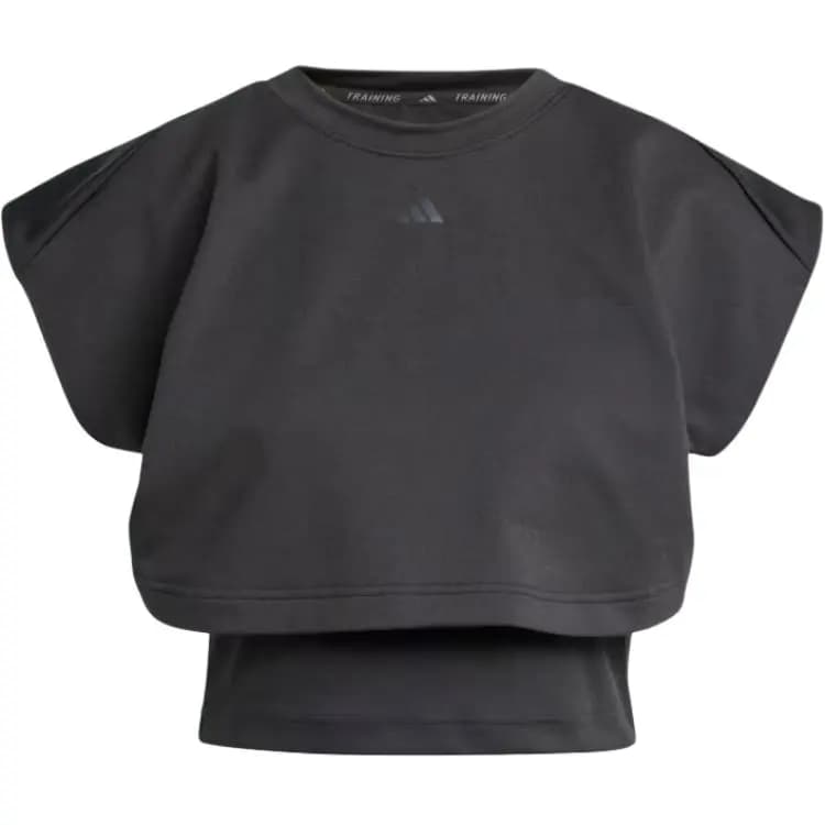 adidas POWER BOXY FRENCH TERRY 3-Stripes Tank Top Qadın Qara