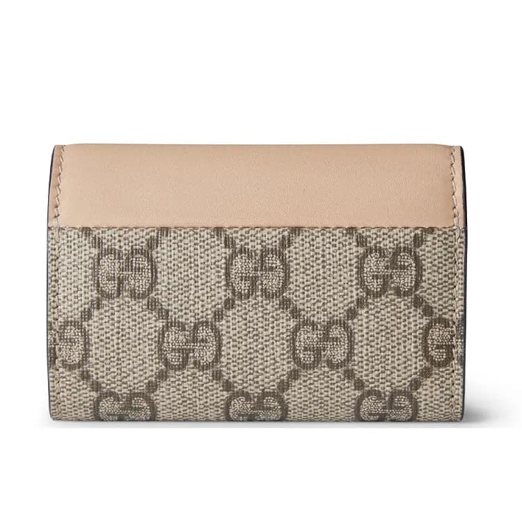 GUCCI GG Marmont Dəri Açar Qabı Qadın Bej/Ebony 3