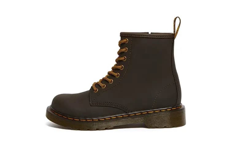 Dr. Martens Junior 1460 Zip Uşaq Çəkməsi Tünd Qəhvəyi