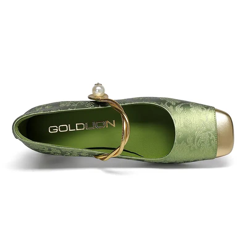 GOLDLION Chunky Heel Mary Jane Shoes 4cm Women's 13