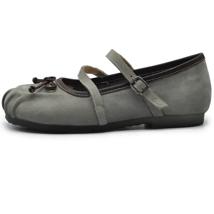 ARTMU Calf Leather Fashion Versatile Simple Elegant Flat Mary Jane Shoes Women's 19
