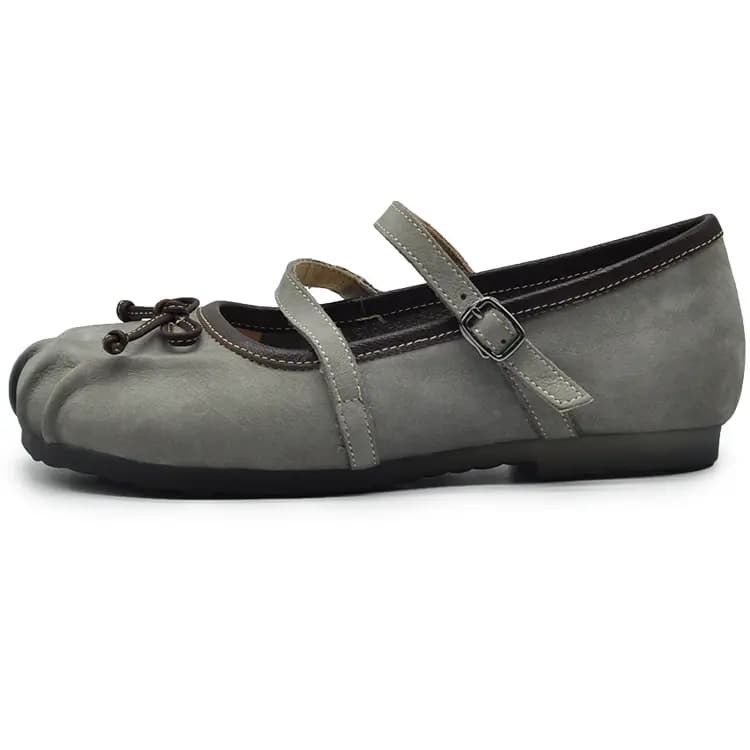 ARTMU Calf Leather Fashion Versatile Simple Elegant Flat Mary Jane Shoes Women's 18