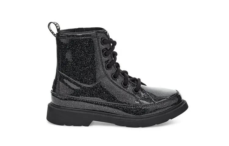 Toddler UGG Robley Glitter Fleece-Lined Zipper Snow Boots Black 2