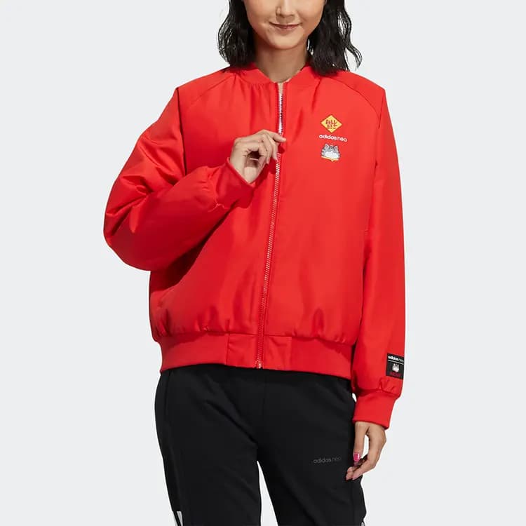 My King Mansleep X Adidas Neo CNY Collection Puffer Qadın Pencəyi Qırmızı 2