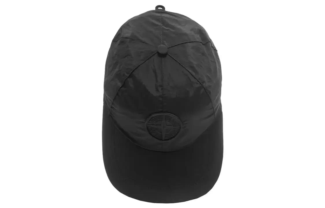 STONE ISLAND Nylon Baseball Caps Unisex Black 4