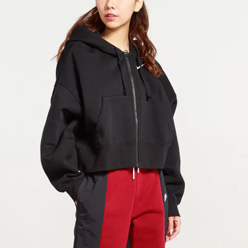 Nike Qadın Fleece Pencəyi Qara 3