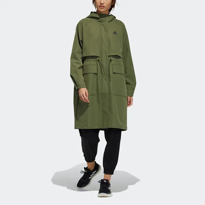 Adidas Tech Jkt Qadın Uzun Pencək Army Green 2
