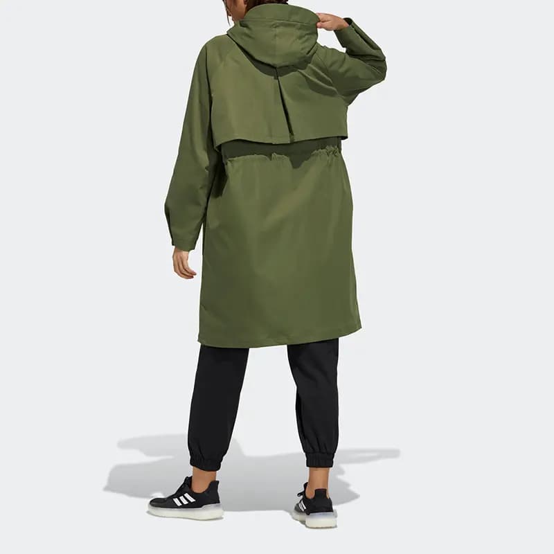 Adidas Tech Jkt Qadın Uzun Pencək Army Green 3