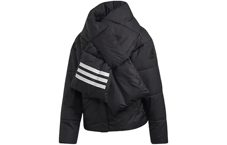 adidas Outdoor Warm Detachable Scarf Collar Puffer Jacket Winter Women's Black