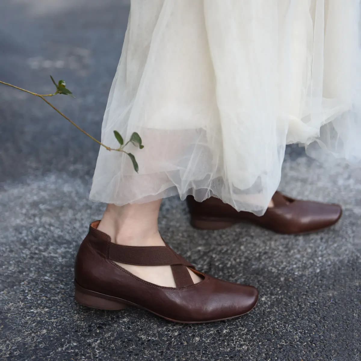 ARTMU Chunky Heel Mary Jane Shoes 2cm Women's 10