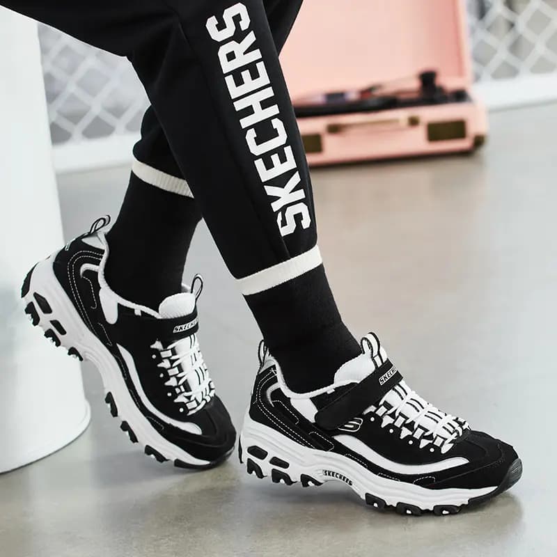Skechers Uşaq İdman Ayaqqabısı Ağ/Qara 9