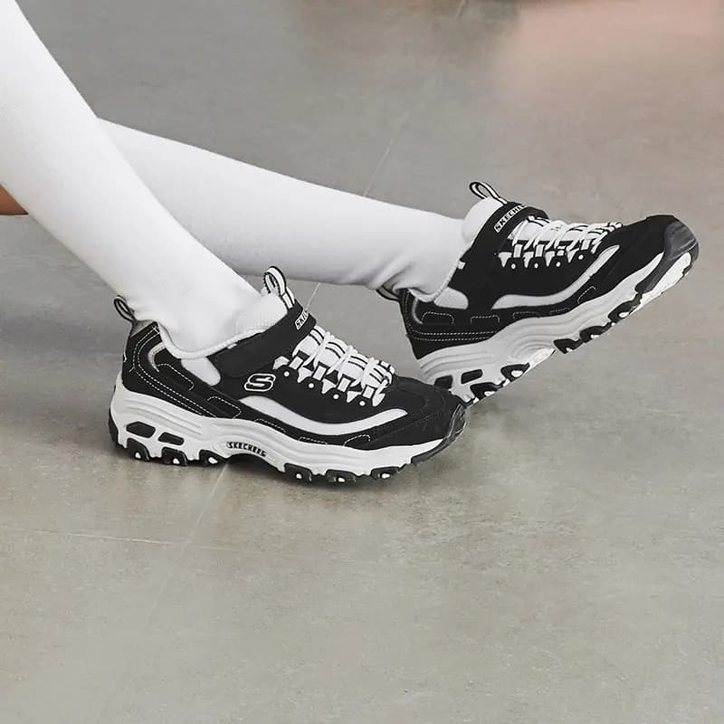Skechers Uşaq İdman Ayaqqabısı Ağ/Qara 8
