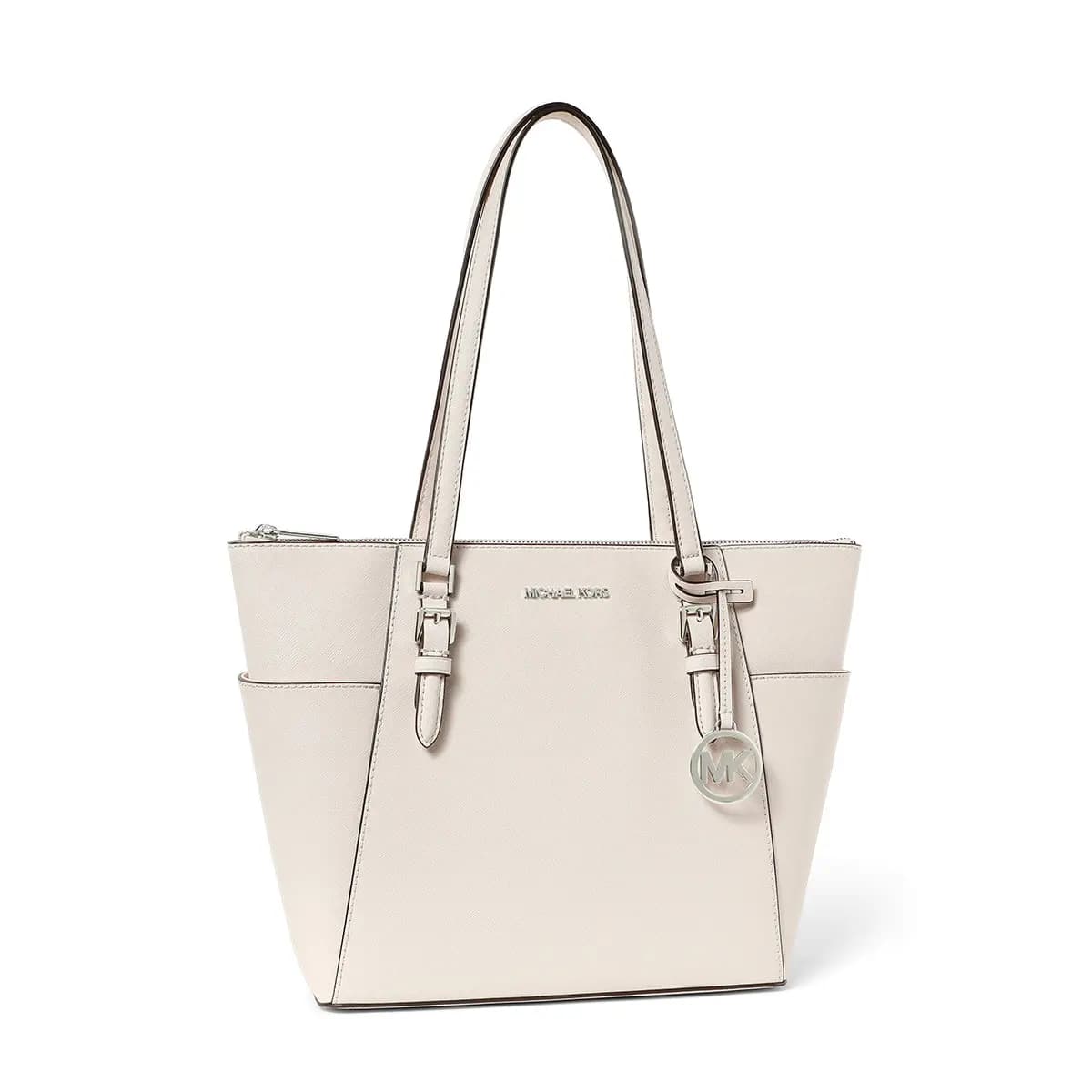 MICHAEL KORS Charlotte Süni Dəri Çanta Qadın Ağ 6