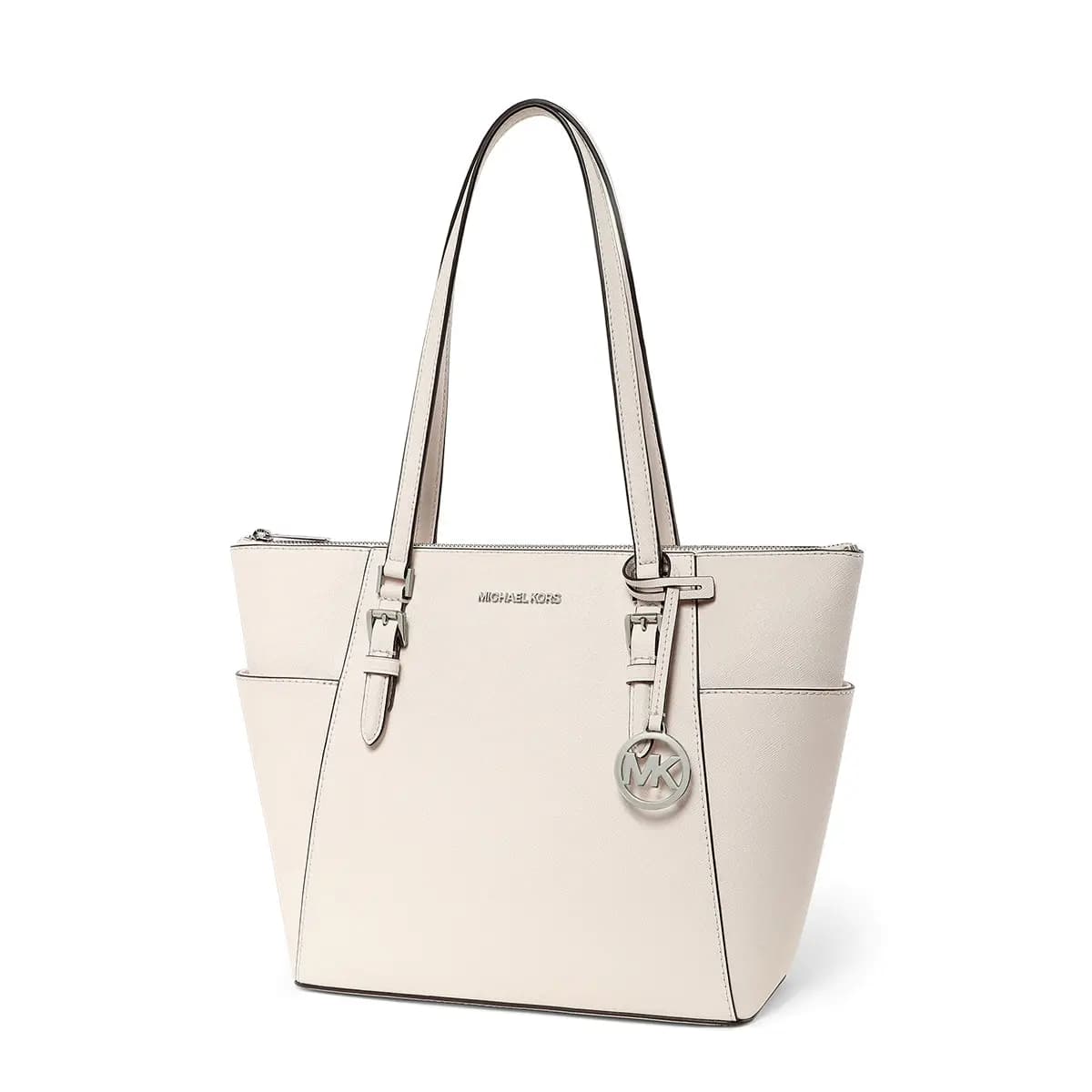 MICHAEL KORS Charlotte Süni Dəri Çanta Qadın Ağ 2