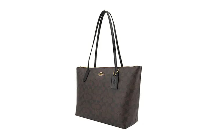 COACH PVC Tote Çanta Qadınlar üçün Tünd Qəhvəyi 2