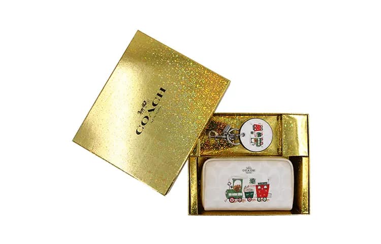 COACH PVC Qadın Klutç Ağ