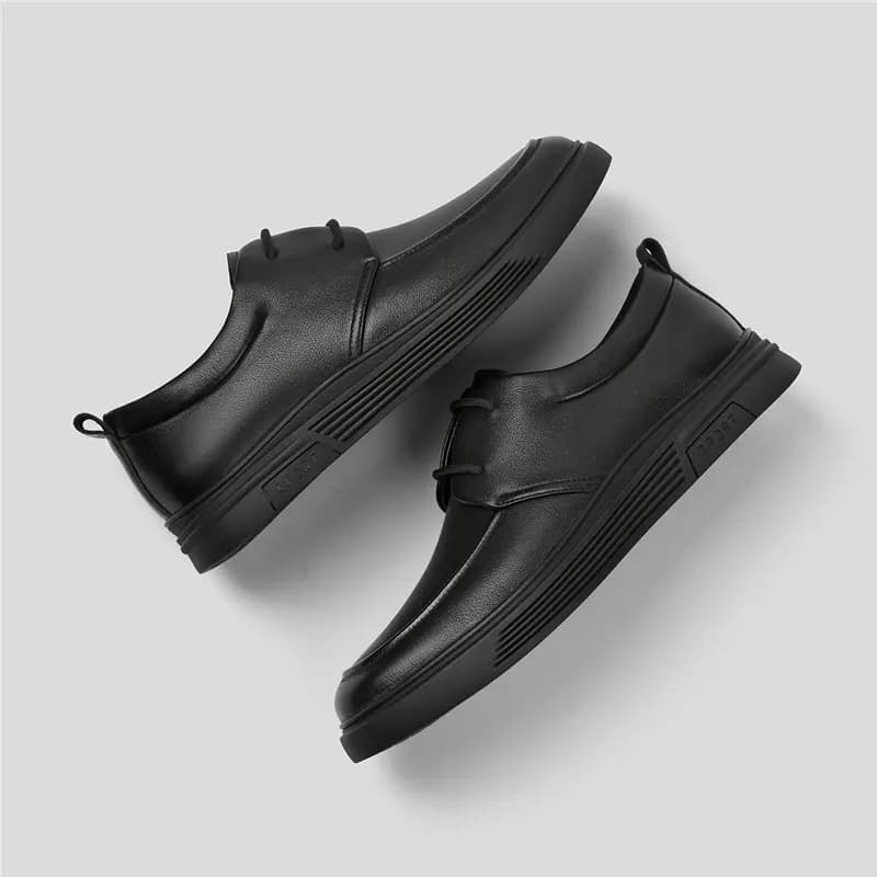 [Couple Gift] AOKANG Cow Leather Business Versatile Breathable Lace-Up Simple Dress Shoes Men's 9