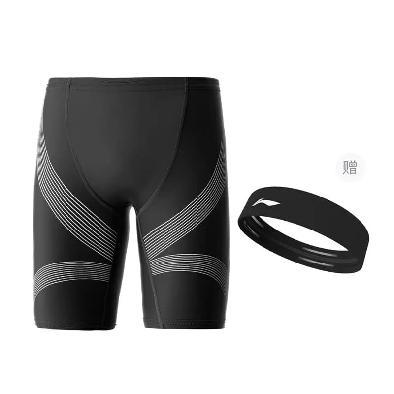 LiNing Chlorine-Resistant Soft Comfortable Fabric Stretch Beach Shorts Men's Comes With Gift 10