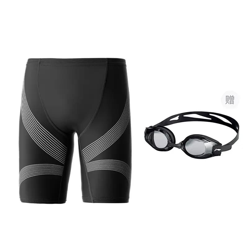 LiNing Chlorine-Resistant Soft Comfortable Fabric Stretch Beach Shorts Men's Comes With Gift 6