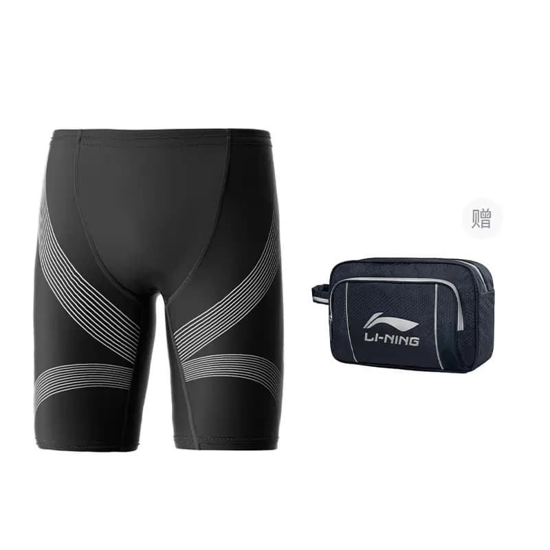 LiNing Chlorine-Resistant Soft Comfortable Fabric Stretch Beach Shorts Men's Comes With Gift 12