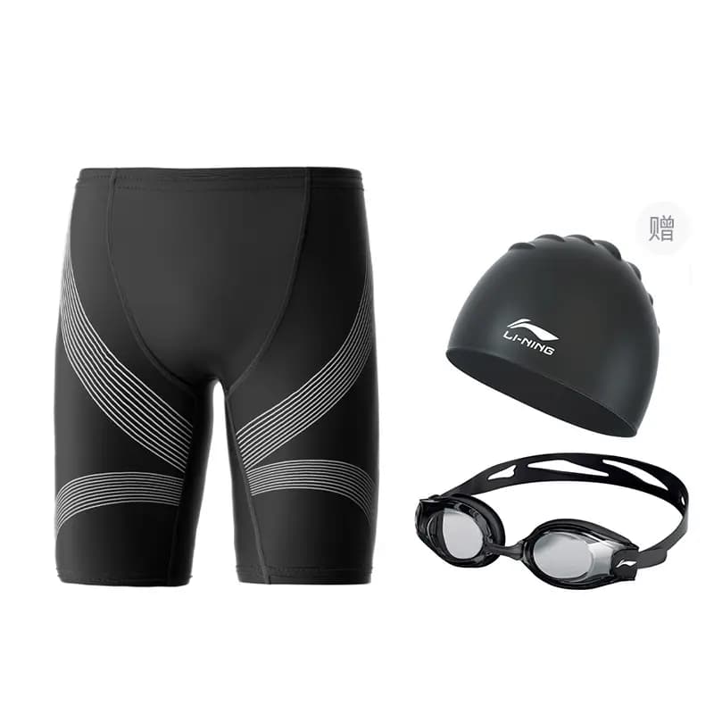 LiNing Chlorine-Resistant Soft Comfortable Fabric Stretch Beach Shorts Men's Comes With Gift 8