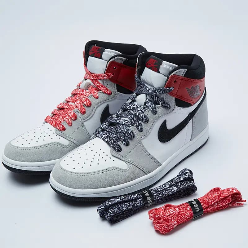 US8ACC Paisley Series 5-Pair Set Gift Box Set Trendy Universal Shoelaces Unisex Couple Set Red Blue Black Purple Sky Blue West Coast 5