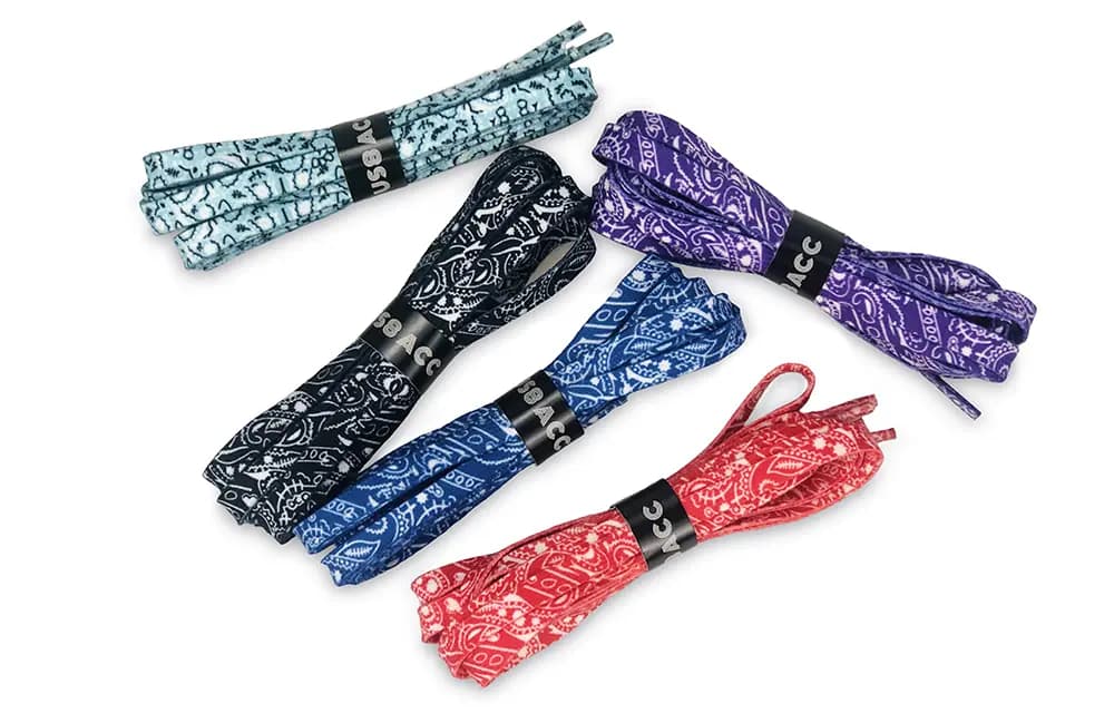 US8ACC Paisley Series 5-Pair Set Gift Box Set Trendy Universal Shoelaces Unisex Couple Set Red Blue Black Purple Sky Blue West Coast 2
